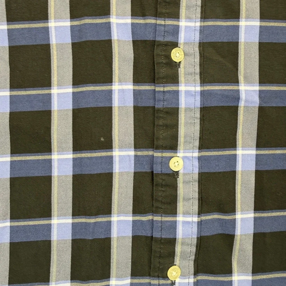 VTG Ralph Lauren Golf Shirt Men Mediium Plaid Tilden Fit Casual Button Up Preppy - Picture 4 of 11